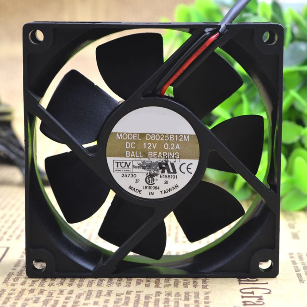 

Двухшаровой Вентилятор охлаждения шасси для AVC D8025B12M 80*80*25 мм 12 в 0,20 А 2 контакта