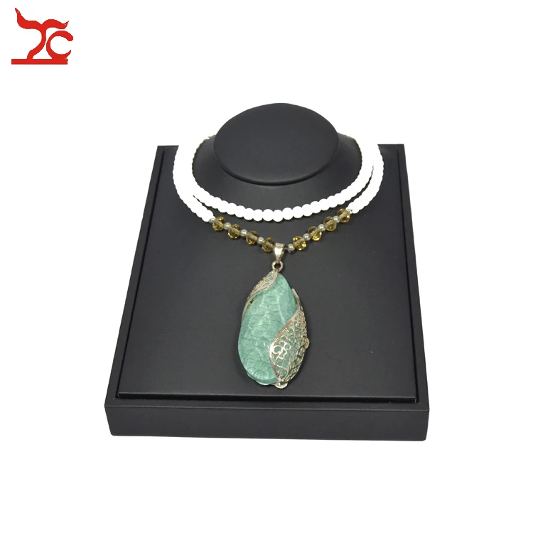 Роскошный PU ювелирный дисплей держатель для бюста черное ожерелье стойка