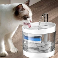 automatic cat water fountain transparent circulating filtrating water drinking fountain prevent dry burn pet cat water dispenser