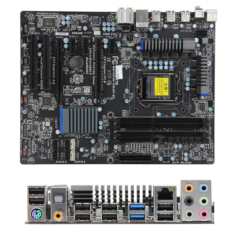 Для Gigabyte GA-P67A-D3-B3 компьютера USB2.0 материнская плата LGA 1155 DDR3 P67M P67 используется