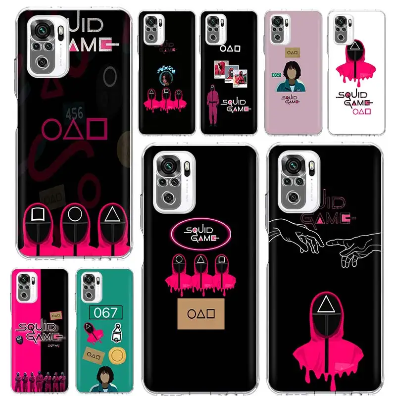

Squid Game TV Silicon Phone Case Funda For Xiaomi Redmi Note 10 Pro 8 9 Pro 9S 10S 8T 8A 9A 9C 7 7A 6 6A K30 Cover Coque Capa