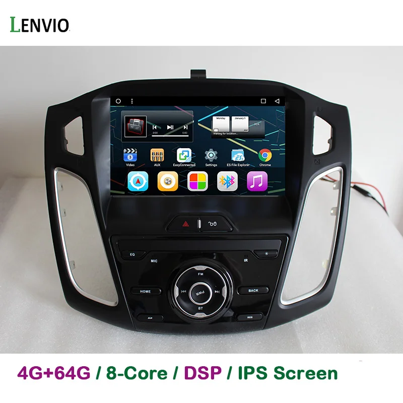Lenvio DSP ips 4G ram 64G 2 Din Android 8,1 автомобильный DVD gps мультимедийный плеер для Ford Focus 3 2012 2013 Восьмиядерный радио