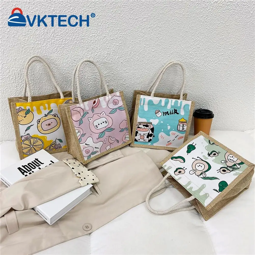 

Модная женская сумка-тоут с мультяшным принтом фруктов, Подарочная сумка, повседневные женские милые маленькие сумочки