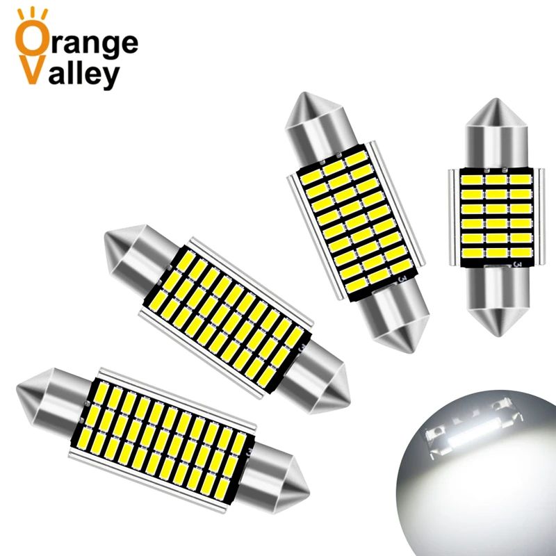 

500 шт Festoon c5w светодиодный 18 27 30 33 светодиодный светильник 3014 прибор для поверхностного монтажа для чтения лампа салона автомобиля светильни...