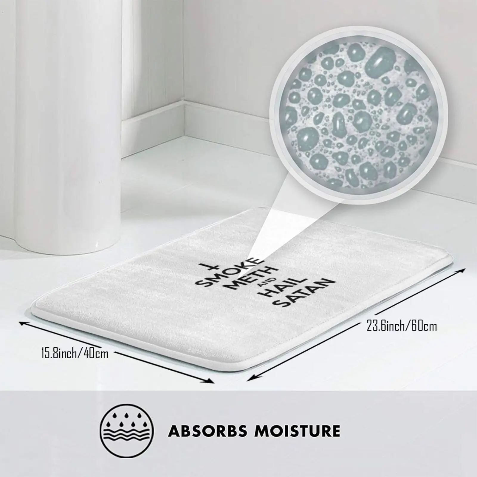 Дымовой коврик мягкий нескользящий с изображением лекарства сатаны Люцифера |