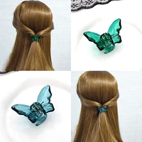 12pcs women girls colorful butterfly hair jaw clip sweet hair claw barrette claw hair clip clear acrylic hair accessories
