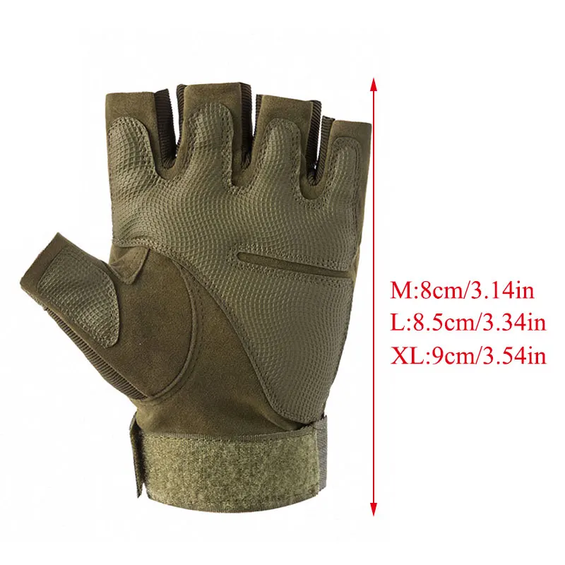 

Tactical Fingerless Gloves Military Cycling Half Finger Shoot Sport Gloves Airsoft Anti-Slip Shock-Absorbing Fitness Gloves
