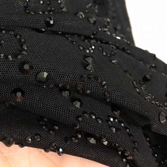 

102658 102338 Fashion Classic Trendy Luxury Design Letter Ribbon Elastic Waist Hot Drilling Mesh T-shirt Perspective Leggings G1