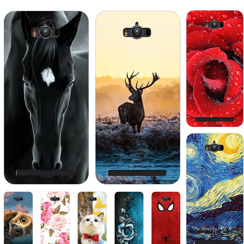 Чехол для ASUS Zenfone Max ZC550KL Z010D 5 дюйма из мягкого ТПУ с милым рисунком кошки рельефный
