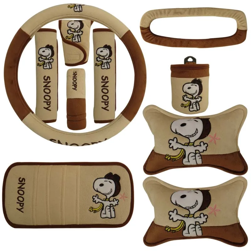 Искусственный плюш Snoopy авто аксессуары ручка декоративное приспособление ручной тормоз рулевого управления подголовник солнцезащитный козырек Snoopy