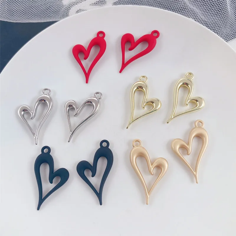 

New style 50pcs/lot color Rubber paint cartoon hearts shape alloy floating locket charms diy jewelry earring accessory