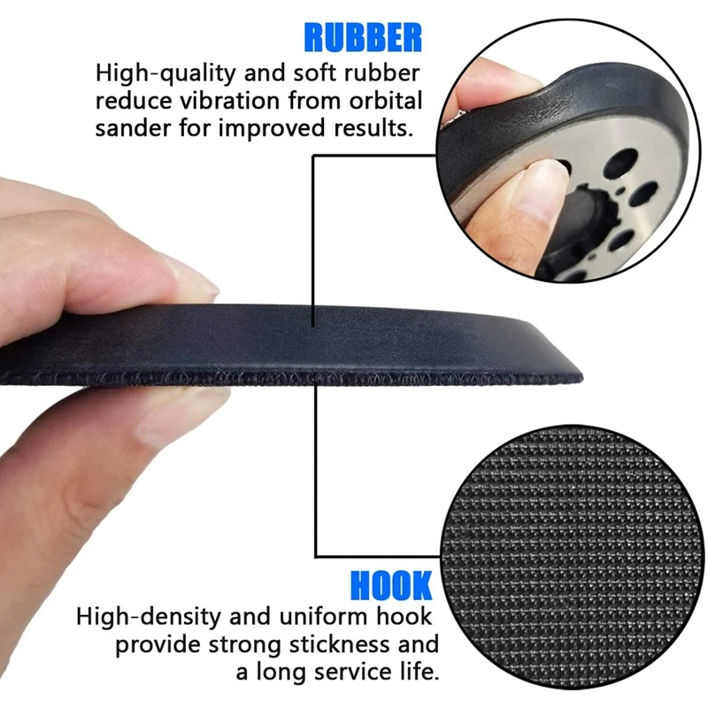 

5 Inch Hook-&-Loop Sander Pad with Metal Backing for DeWalt Random Track Sander - Compatible with Models DWE6421,2Pack