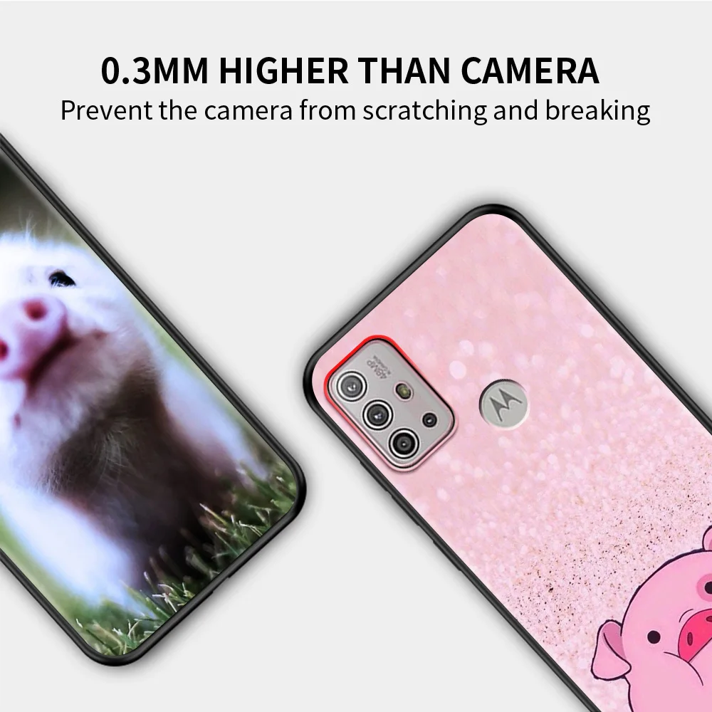 for motorola one fusion case for moto g10 g9 g8 plus play power one g20 g30 g40 g50 g60 edge 20 phone shell cute lovely pig free global shipping