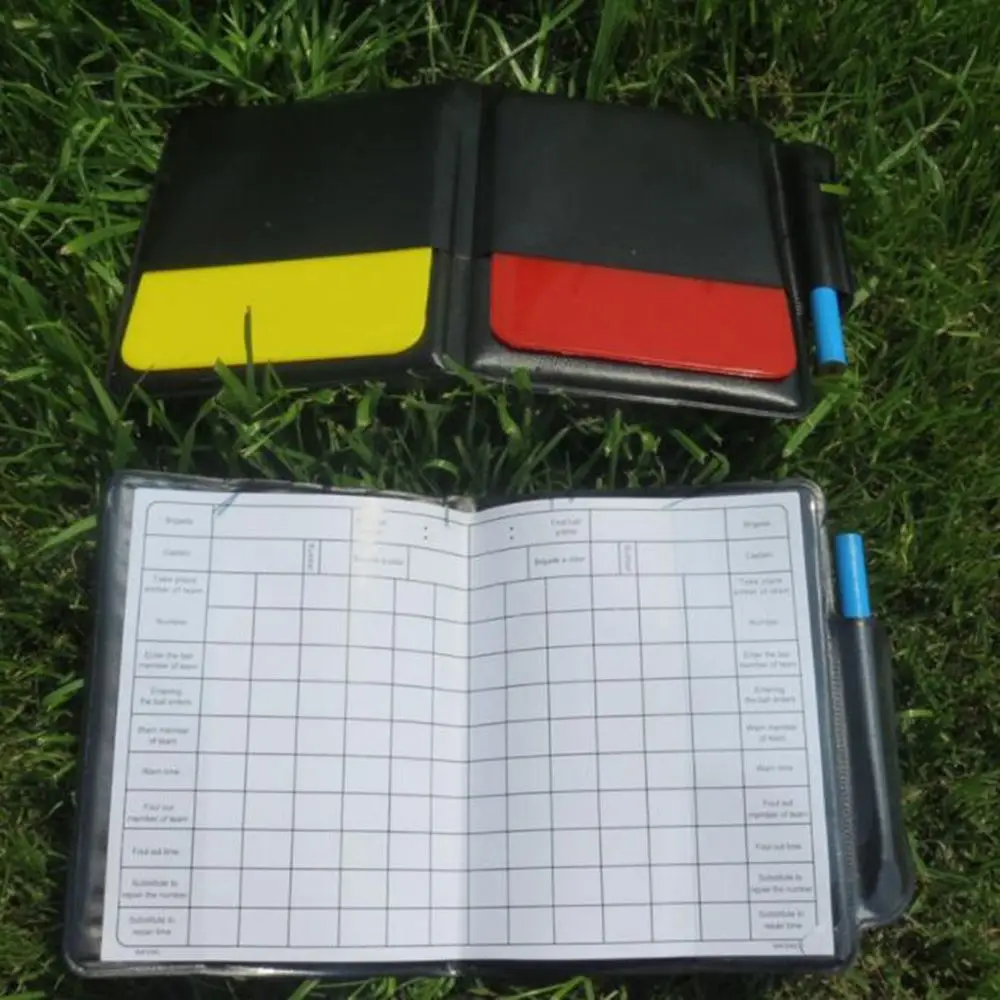 Красно-желтая карточка спортивный блокнот для футбольного судьи тактическая