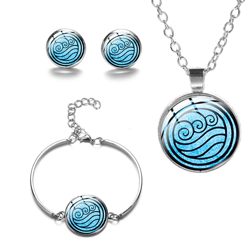 

New Avatar The Last Airbender Necklace For Women Glass Cabochon Pendant Charms Fashion Necklace On Neck Best Friend Gifts