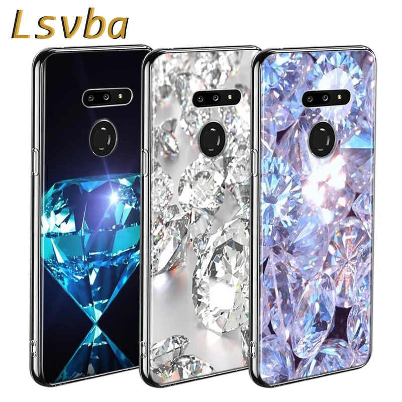 Бриллиантами Стиль для LG W20 W10 V50S V50 V40 V30 K50S K40S K30 K20 Q60 Q8 Q7 Q6 G8 G7 G6 ThinQ чехол для телефона