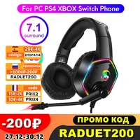 7 1 stereo rgb gaming headset gamer headphones with microphone for pc ps4 ps5 over ear noise canceling computer phone earphones