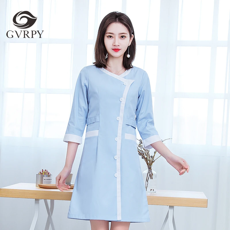 Униформа медсестры с длинным рукавом летняя женская медицинская униформа