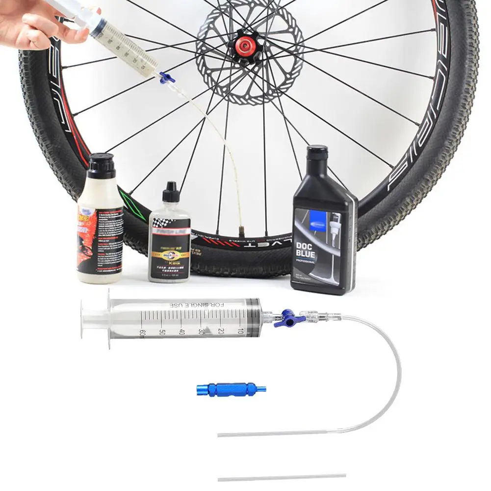 

Бескамерный инструмент для инжекции жидкости для шин, герметик для горных и дорожных велосипедов, шприц для инжектора, резиновый шланг, набор инструментов для ремонта велосипеда
