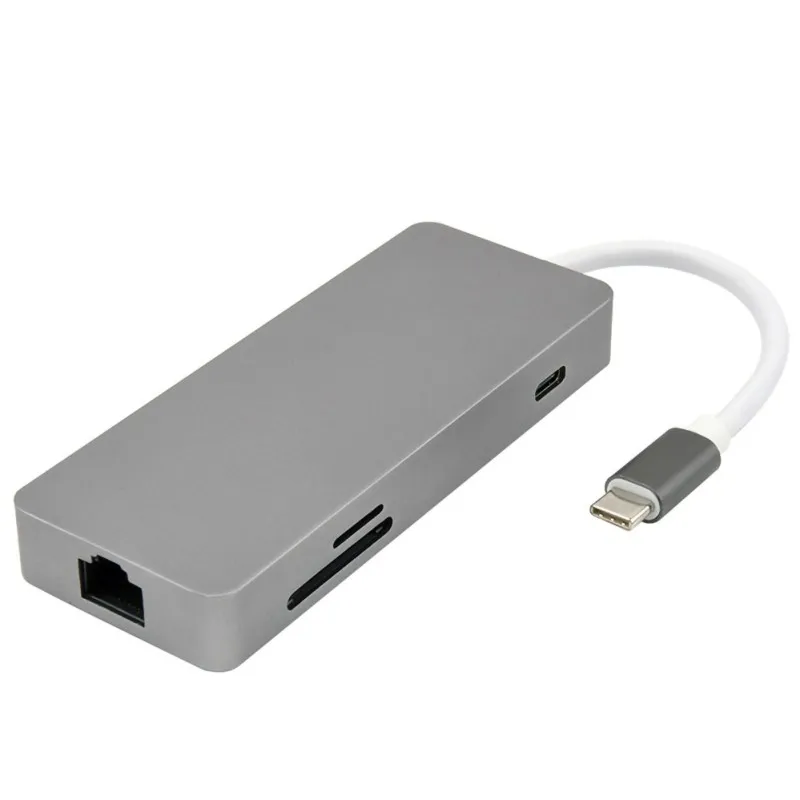 USB C концентратор 7в1 док станция мульти порт Тип к HDMI VGA Ethernet адаптер| |