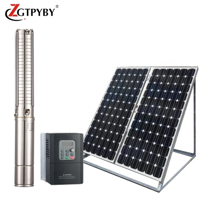 

100m deep well solar water pump system for agriculture borehole panel with inverter 2hp motor