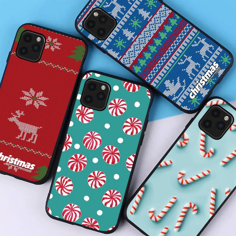 

Merry Christmas sweater Phone Case For iPhone 11 12 XS 6 6S 7 8 Plus X XS XR 11 12 Pro MAX SE 2020 Coque Soft TPU Back Cover