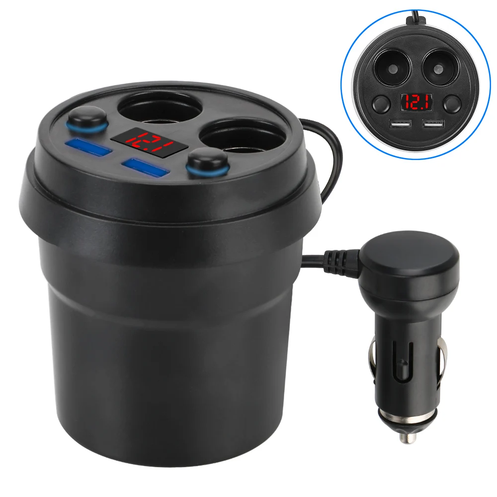 

Автомобильное зарядное устройство LEEPEE с светодиодный USB-портами, 5 В, 3,1 А