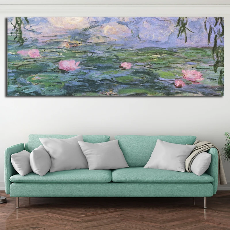 Картина маслом Ван Гога импрессионизма водной лилии напечатанная на холсте