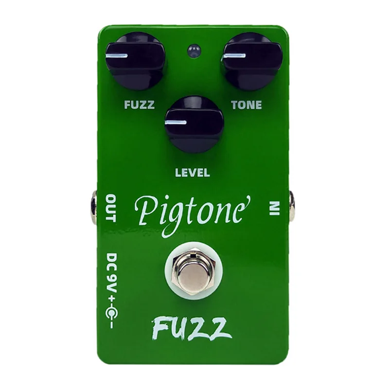 Зеленый Pigtone PP-09 fuzz гитарный эффект педаль Акустическая Электрогитара аксессуары эффекты Педали реальные bypas - Цвет: Зеленый