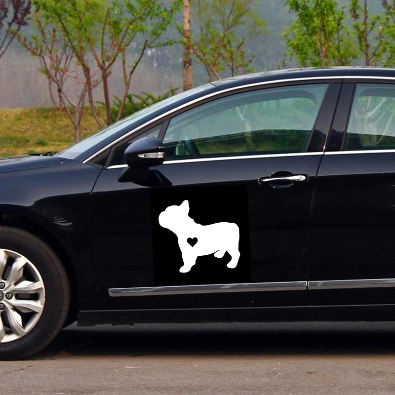 

Creative Bulldog Animals Car Sticker Accessories Vinyl PVC 14cm*13cm Motorcycle Waterproof Windshield Window Car Styling Decal