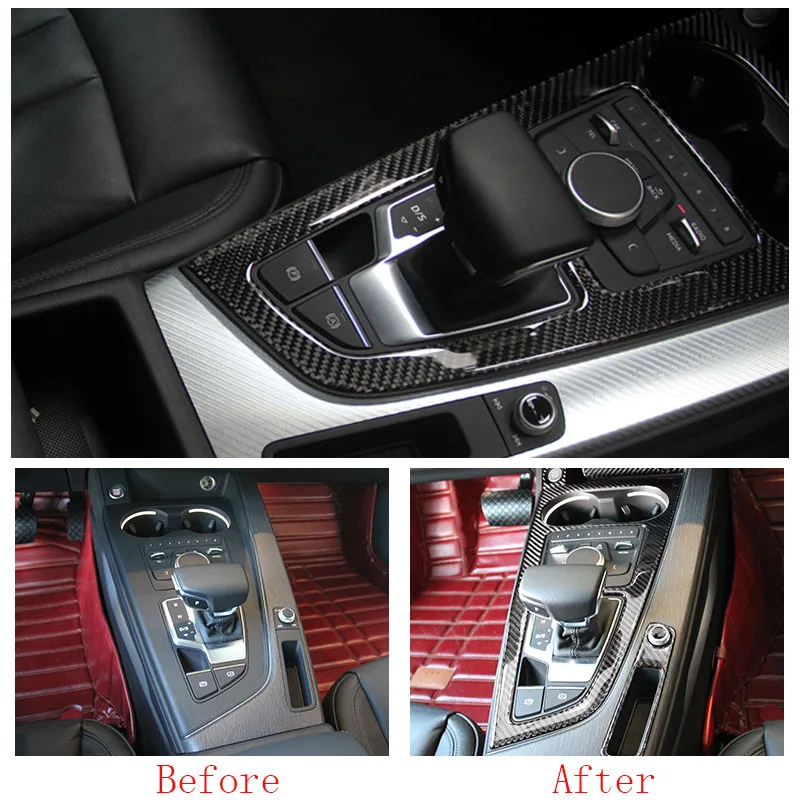 Автомобильные аксессуары 100% карбоновая рамка переключения передач кнопки