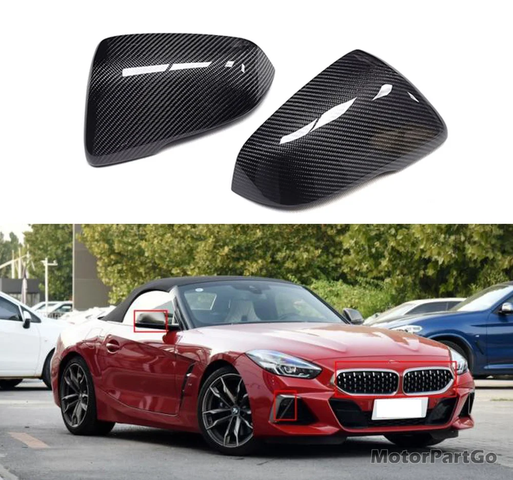 

Чехол для зеркала из натурального волокна Crabon, 1 пара, для BMW New Z Series 30i 28i 20i 18i Z4 G29 2019 + up