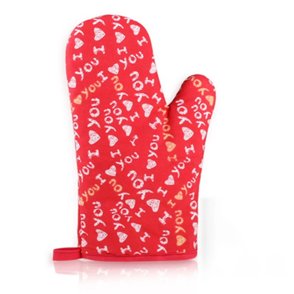

Cotton Oven Mitts Cooking Glove Kitchen Heatproof Microwave Baking Mitts BBQ Heat Resistant Baking Gloves Kitchen Accessories