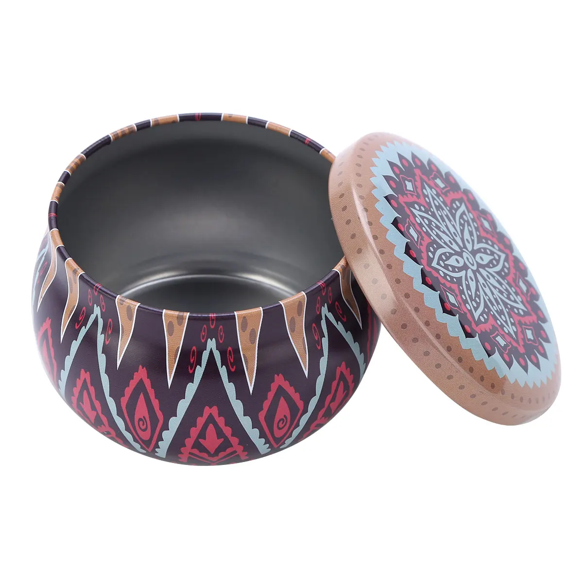 6 шт. винтажные пустые металлические жестяные банки для специй конфет ювелирных