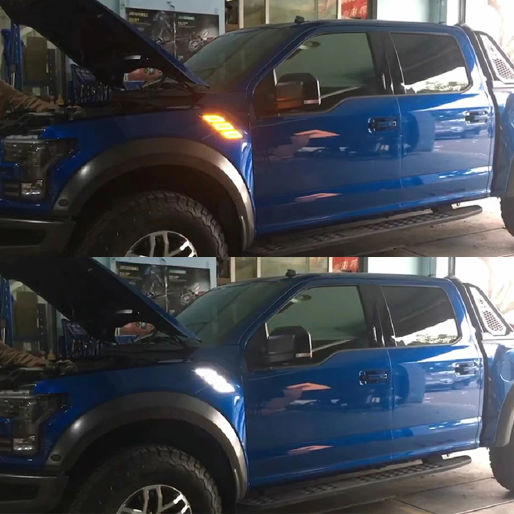 2 шт. автомобиля Fender светильник для Ford Raptor F150 2016 2017 2018 2019 Светодиодный дневной