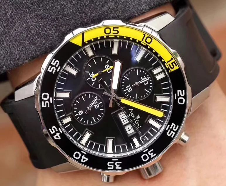 

New Men's Automatic Mechanical Watch Aquatimer Ceramic Bezel Special Edition Expedition Jacques-Yves Cousteau