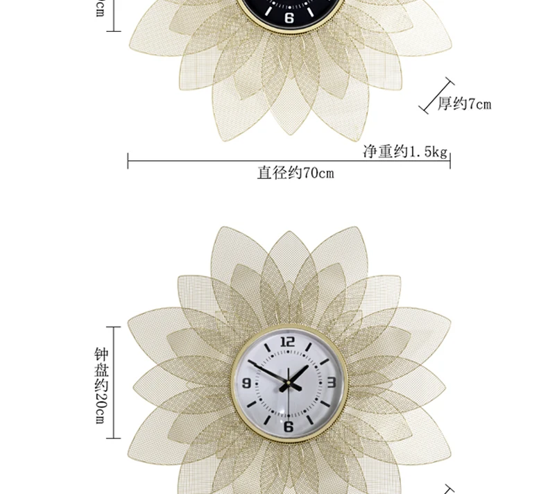 

Luxury Silent Wall Clock Modern Design Art Large Vintage Wall Clocks Living Room Classic Decoration Salon Clocks Home AD50WC