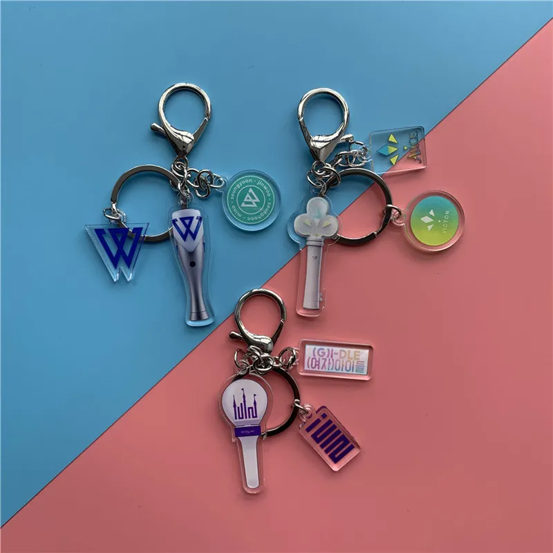 Kpop DAY6 SHINEE VICTON WINNER WAYV GIDLE EVERGLOW подсветка акриловый брелок для ключей подвесной