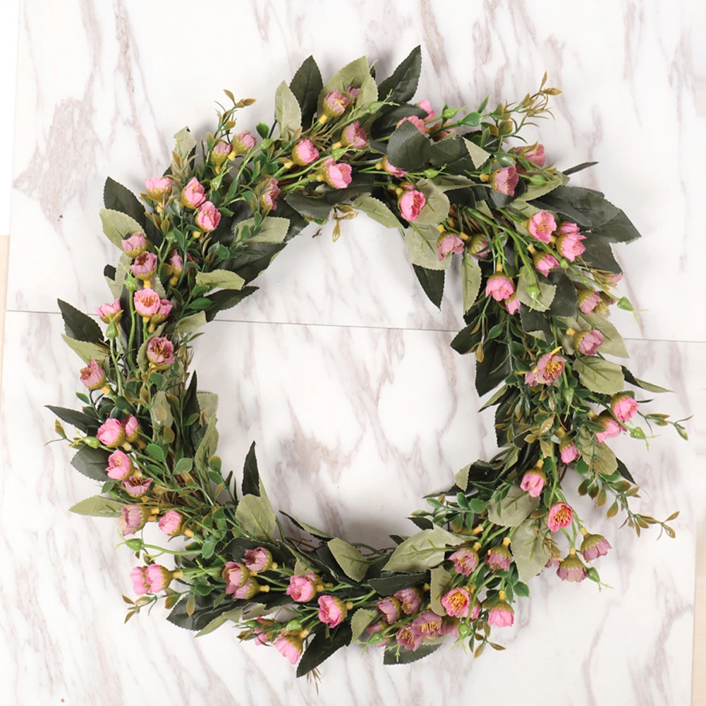 

Simulation Garland Lysimachia Ring Field Pendant Door Knocker Round Leaf Decoration Wreaths Door Hanging Accessories Party Decor