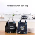 Утолщенная переносная термоизоляционная сумка для ланча, Портативная сумка для ланча, водонепроницаемая сумка для еды, нейлоновый материал, для детей и женщин, для путешествий