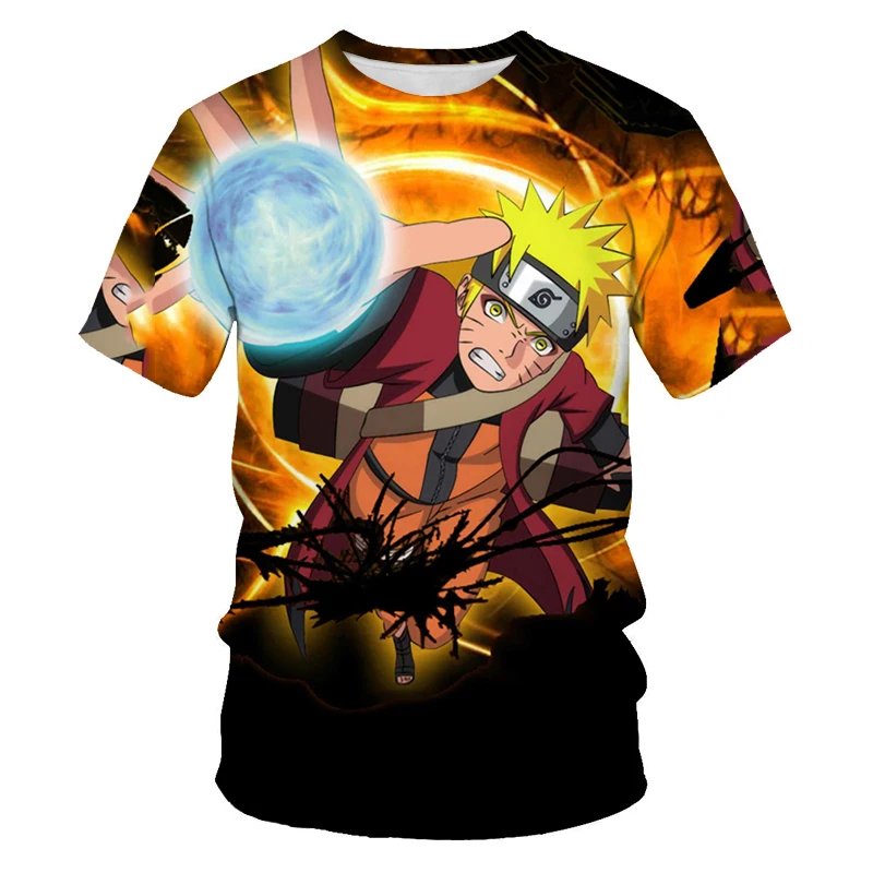 

Summer Youth Loose and Comfortable Solid Color 3D Printed O-Neck T-Shirt-Japanese Ninja Cartoon Animation Pattern