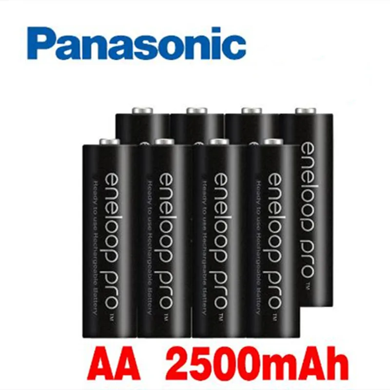 10 шт. батарея Panasonic eneloop основная батарея Pro AA 2500 мАч 1,2 в Ni-MH камера игрушка-фонарик Подогреваемая аккумуляторная батарея