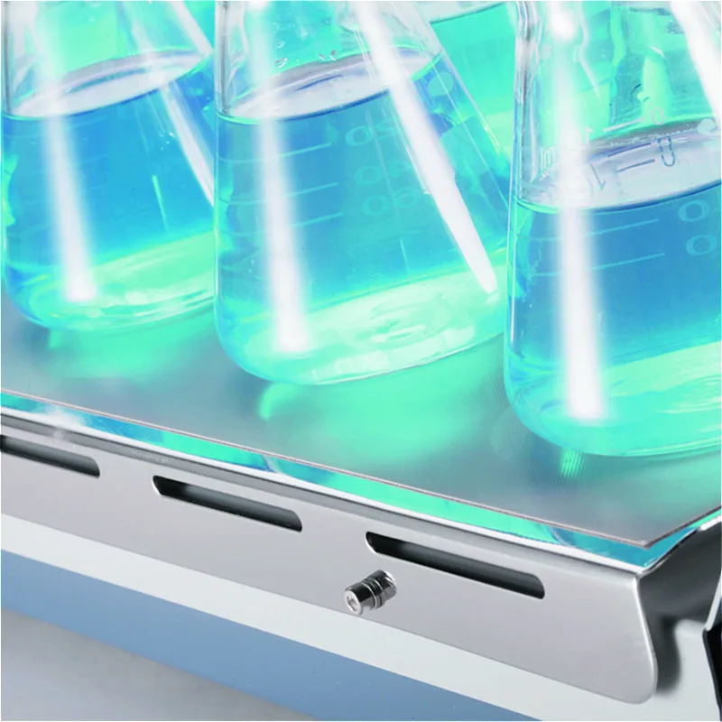 Магнитная мешалка 10-позиционная Рабочая пластина из нержавеющей стали с