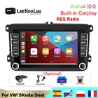 Автомагнитола LeeKooLuu, 2 Din, Android 10,0, мультимедийный плеер с GPS для VW T5 Passat b6 b7 CC Golf 5 6 Polo Tiguan Touran