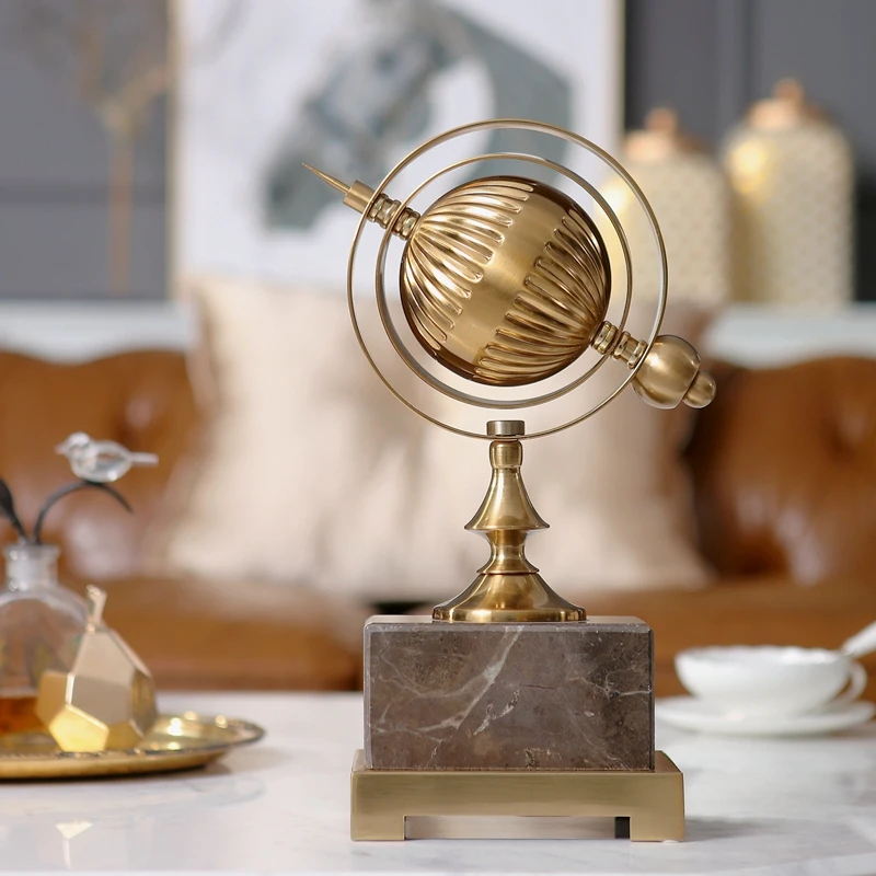 Современное золотистое металлическое украшение в виде шара Ремесленная