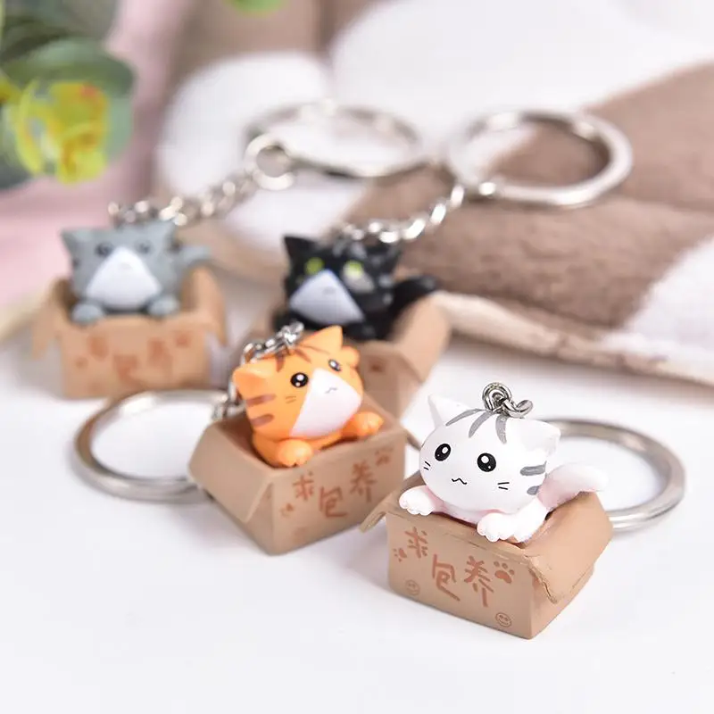 

New Fashion Cute Cartoon Request Kit Cat Pendant Key Chain Chain Car Bag Pendant Key Chain Creative Couple Car Key Chain Gift