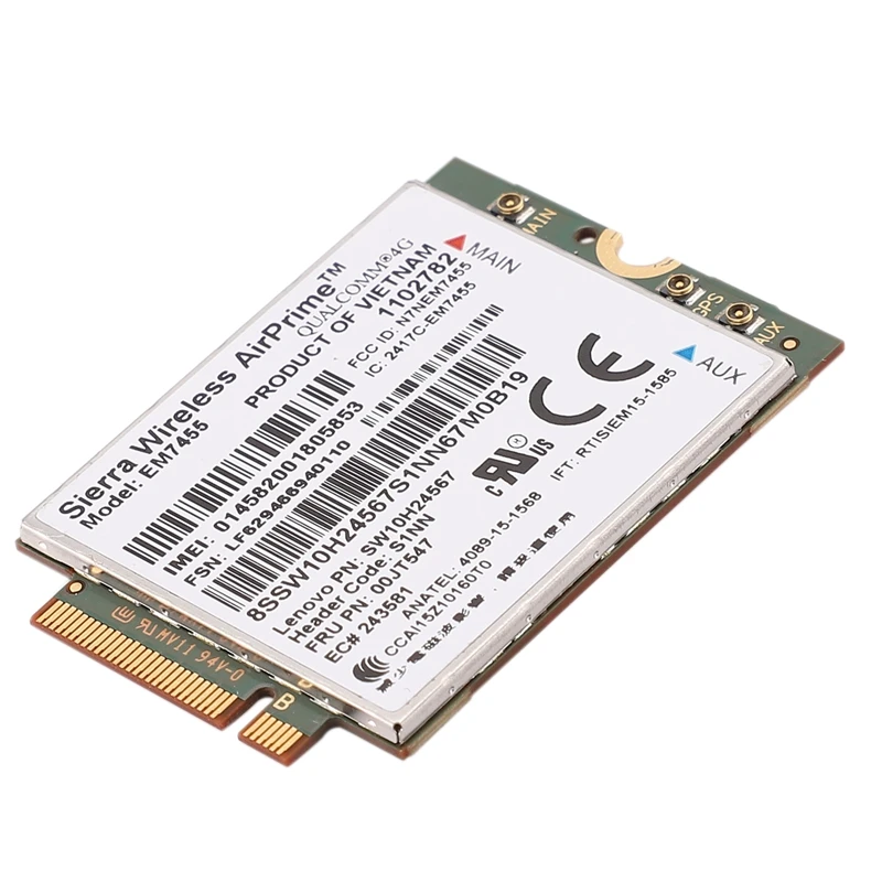

EM7455 4G LTE Module 00JT547 4G Card for Thinkpad T460 T460S T560 X1 Carbon P70 P50 X260 Laptop