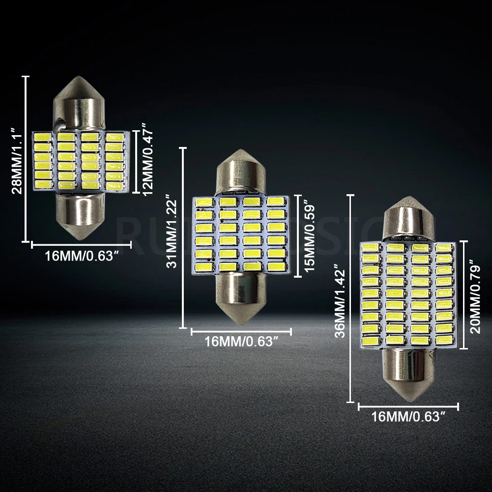 2 шт 1 44 Вт 28 мм 31 36 3014 24SMD 6000K C5W C10W гирлянда светодиодный Внутренний Карта купольная