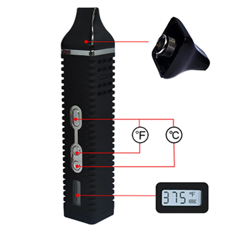 Vape Hebe Titan II испаритель сухой травы 2200 мАч батарея Cigarro Eletronico кальян ручка сухая