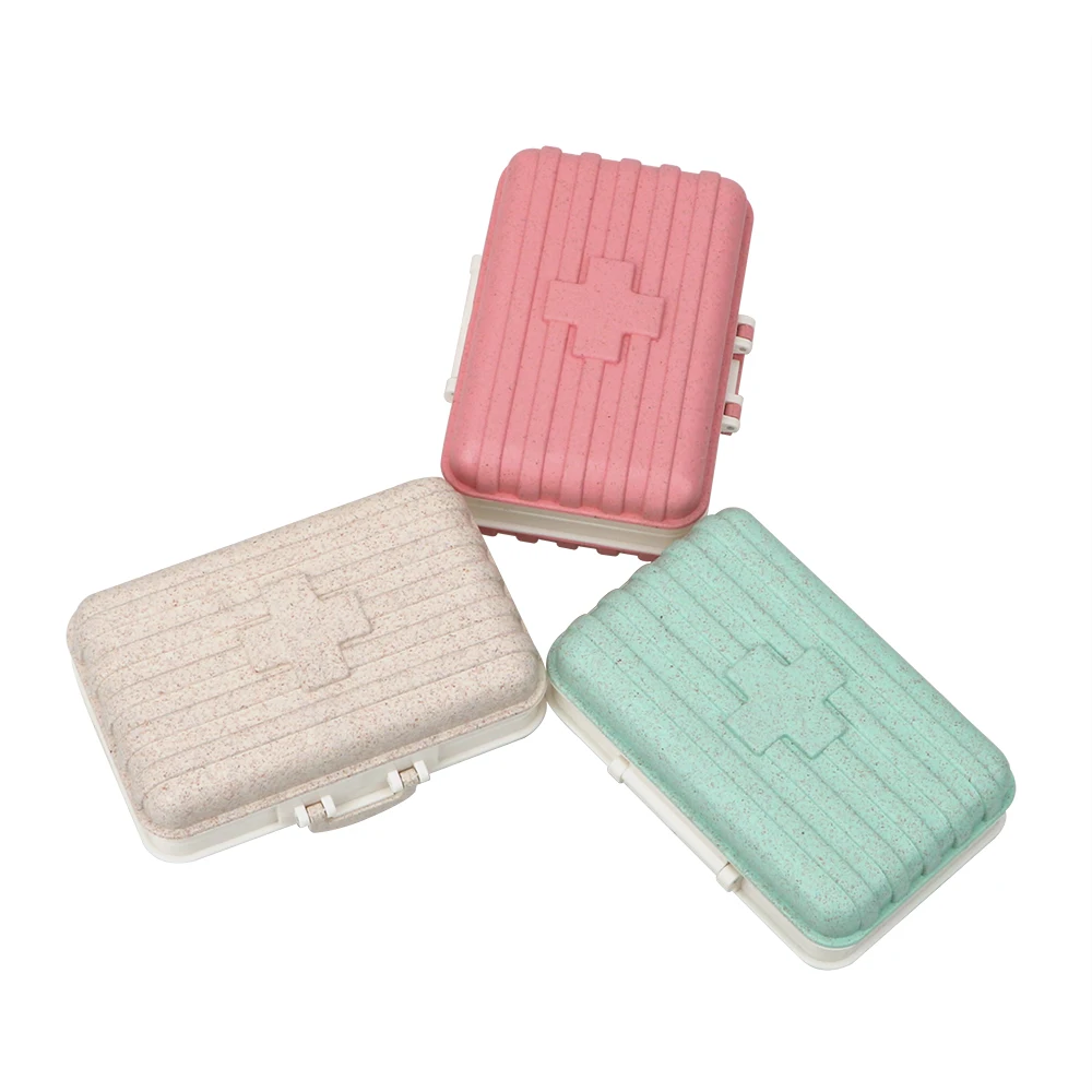 6 отделений для таблеток зажим кнопок товары дома мини контейнер хранения чехол